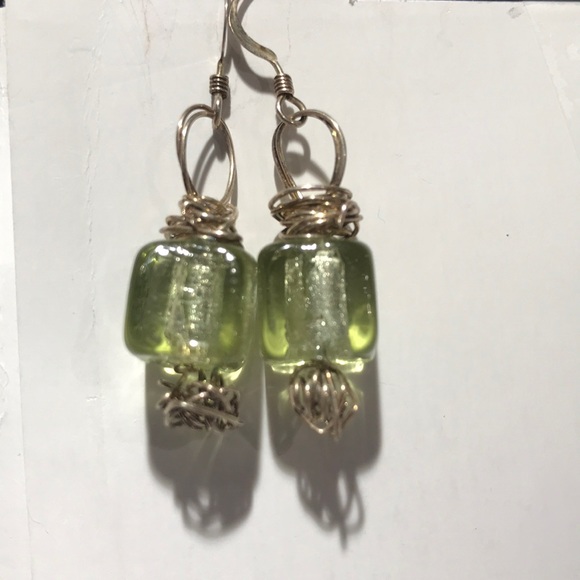 Artisan glass bead bracelet/matching earrings - Picture 10 of 11